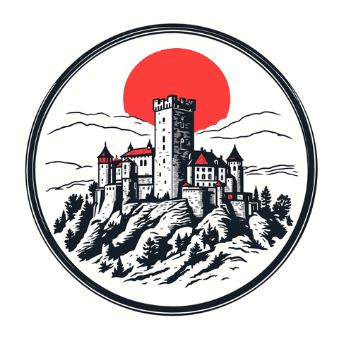 Illustration: Wahrzeichen von Felsberg
